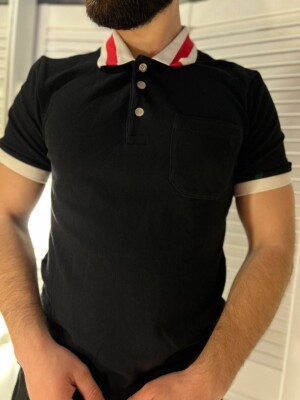 GUCCI AUTHENTIC Cotton Piquet Polo With WebCollar 'Black GUCCI AUTHENTIC Cotton Piquet Polo With WebCollar 'Black