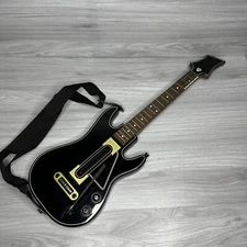 Activision Guitar Hero Power Wireless Controller Xbox 360 PS3 Black Gold 000654