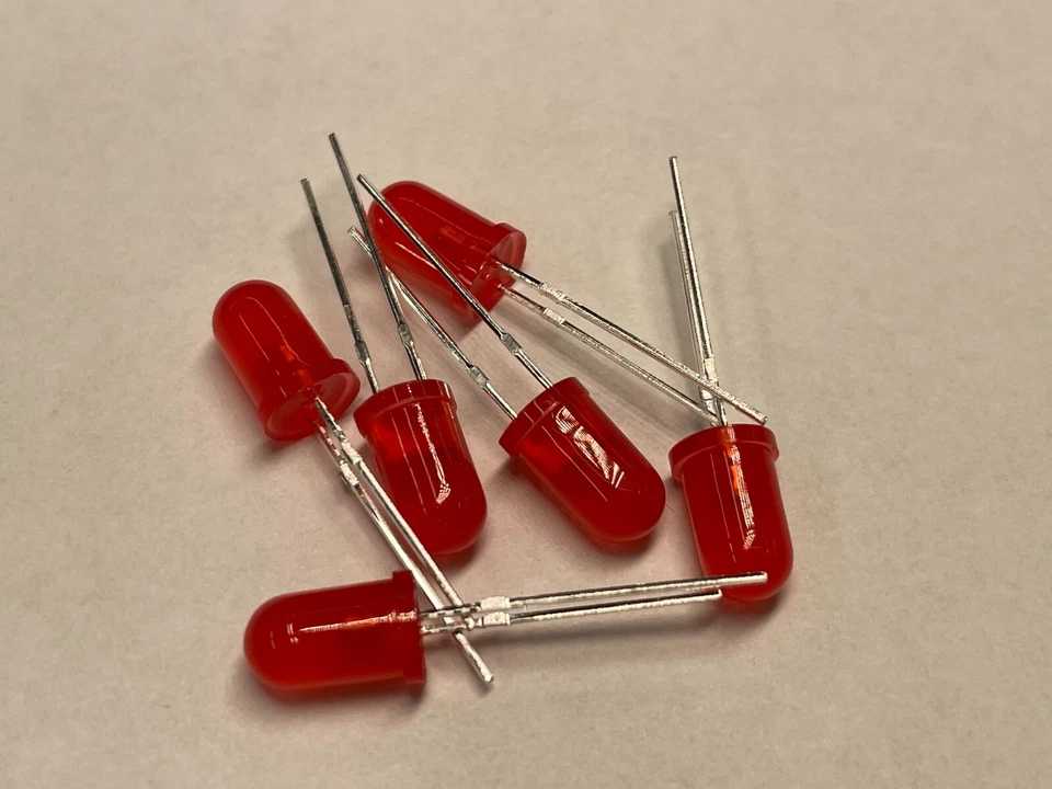 Slow Blinking LEDs Flashing Diffused  Flash 5mm LED Red Blue Yellow Green *100* - Image 3 of 4