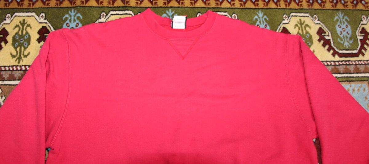 VTG 80s/90s USA HANES Beefy-T No Shrink blank Crew Neck Sz XL Red 