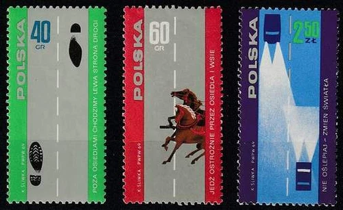 Polen postfris 1969 MNH 1959-1961 - Verkeersveiligheid