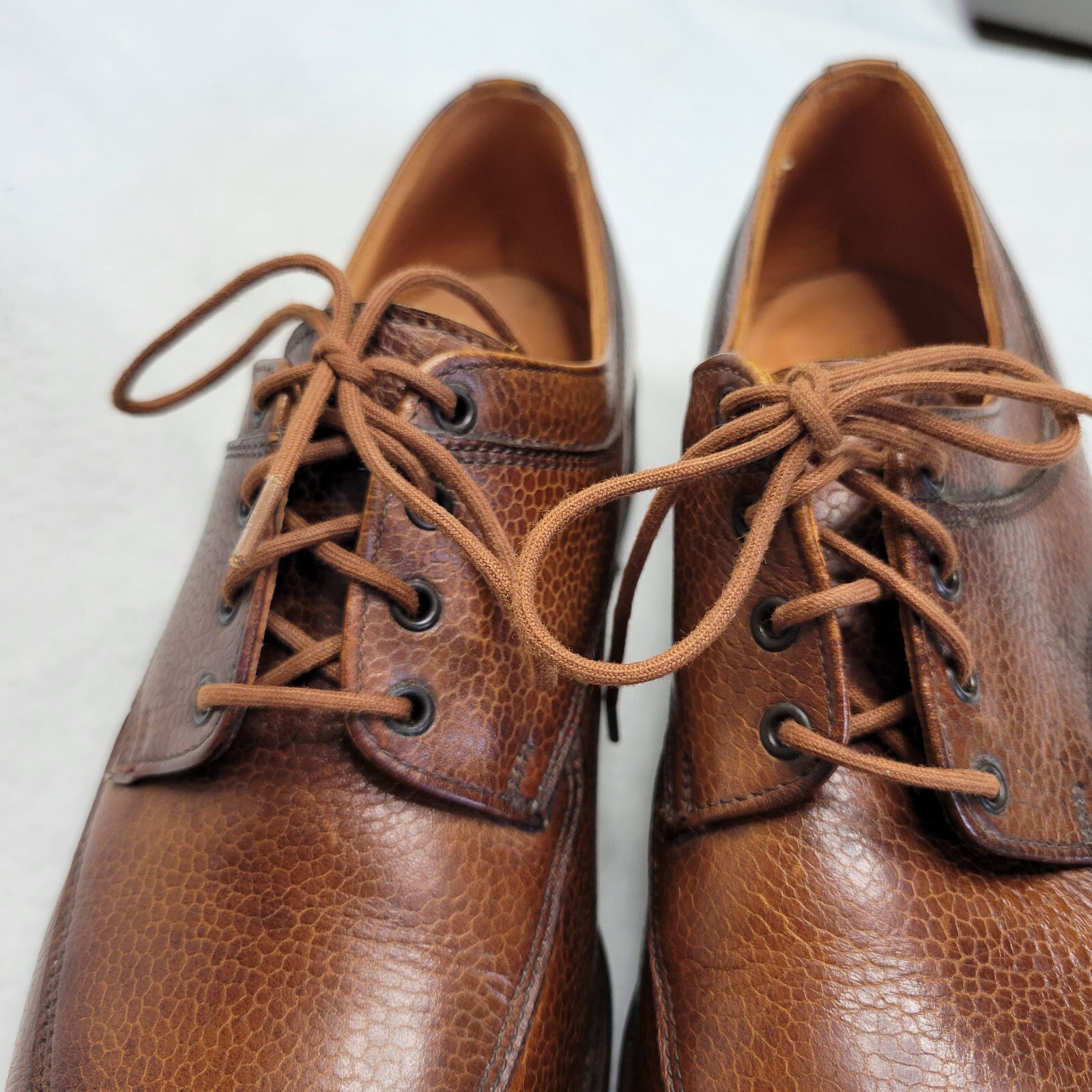 SAOLA Polo Ralph Lauren Crockett Jones Ridgeway suola a strappo scarpe in pelle panca fatte 9 5