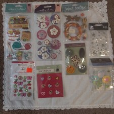 Lot Of 8 Gardening/Flower Themed Scrapbooking Stickers