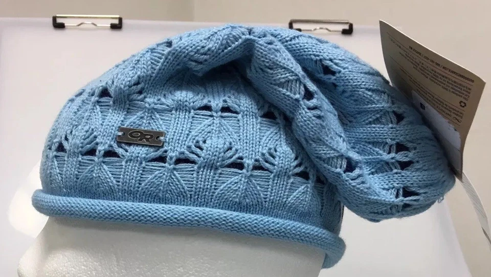 Gorro para mujer Outdoor Research color nieve azul - holgado con dobladillo enrollado lana nuevo con etiquetas Foto 2 de 4