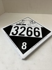 3265 Corrosive Placard Black White Sign Qty 45