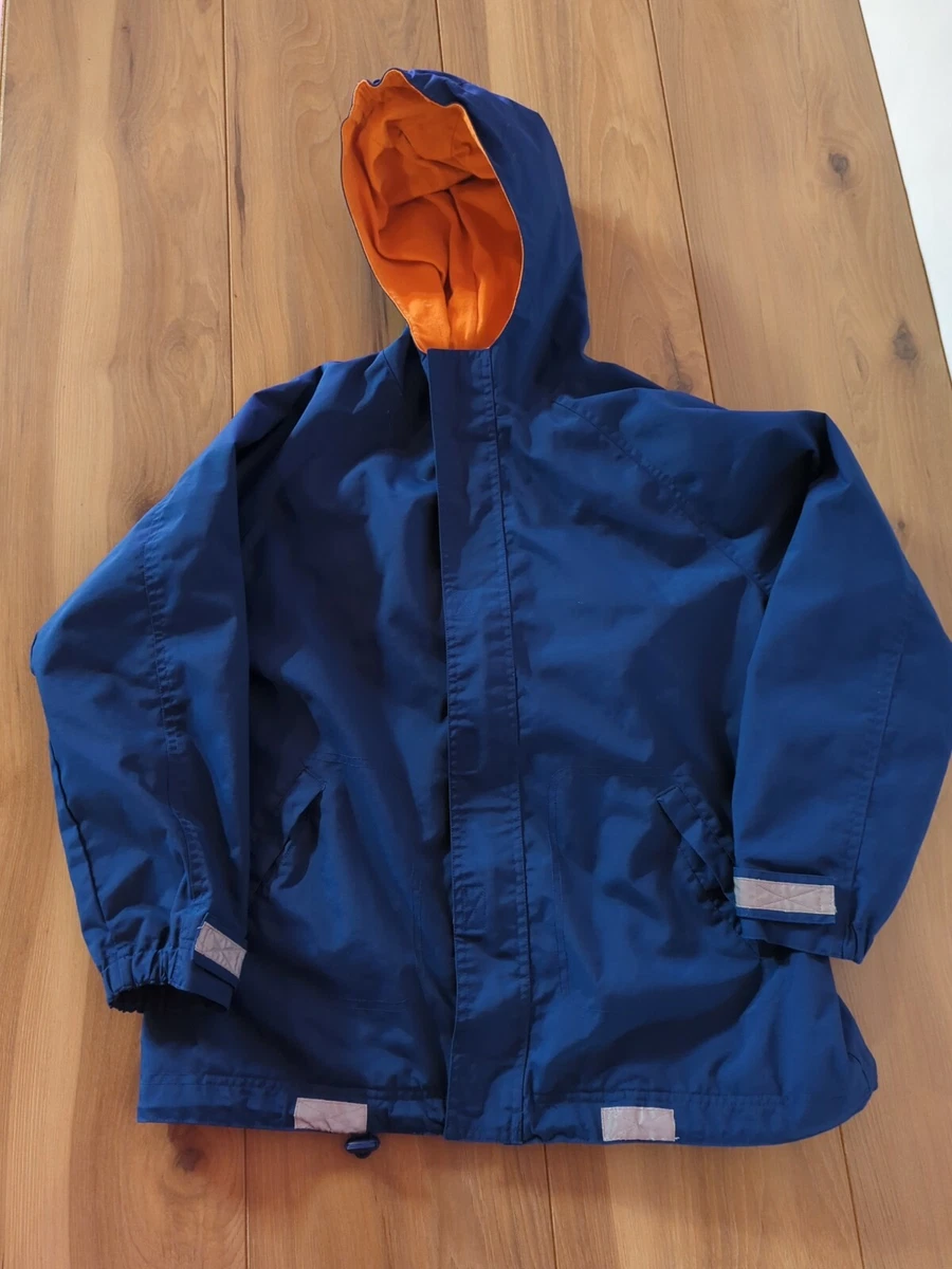 Hanna Andersson Boys Fleece Lined Rain Shell Jacket Sz 150 US 12 Waterproof