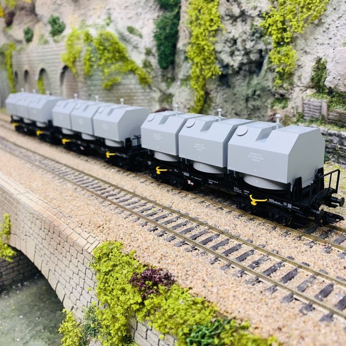 Wagons transport de chaux DR Slmmp pour compléter vos trains de fret