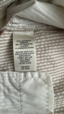 Juicy Couture Women's Beige White Seersucker Cuffed Shorts Size 10