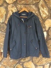 Naf Naf 90s French blue hooded light rain jacket Size S M