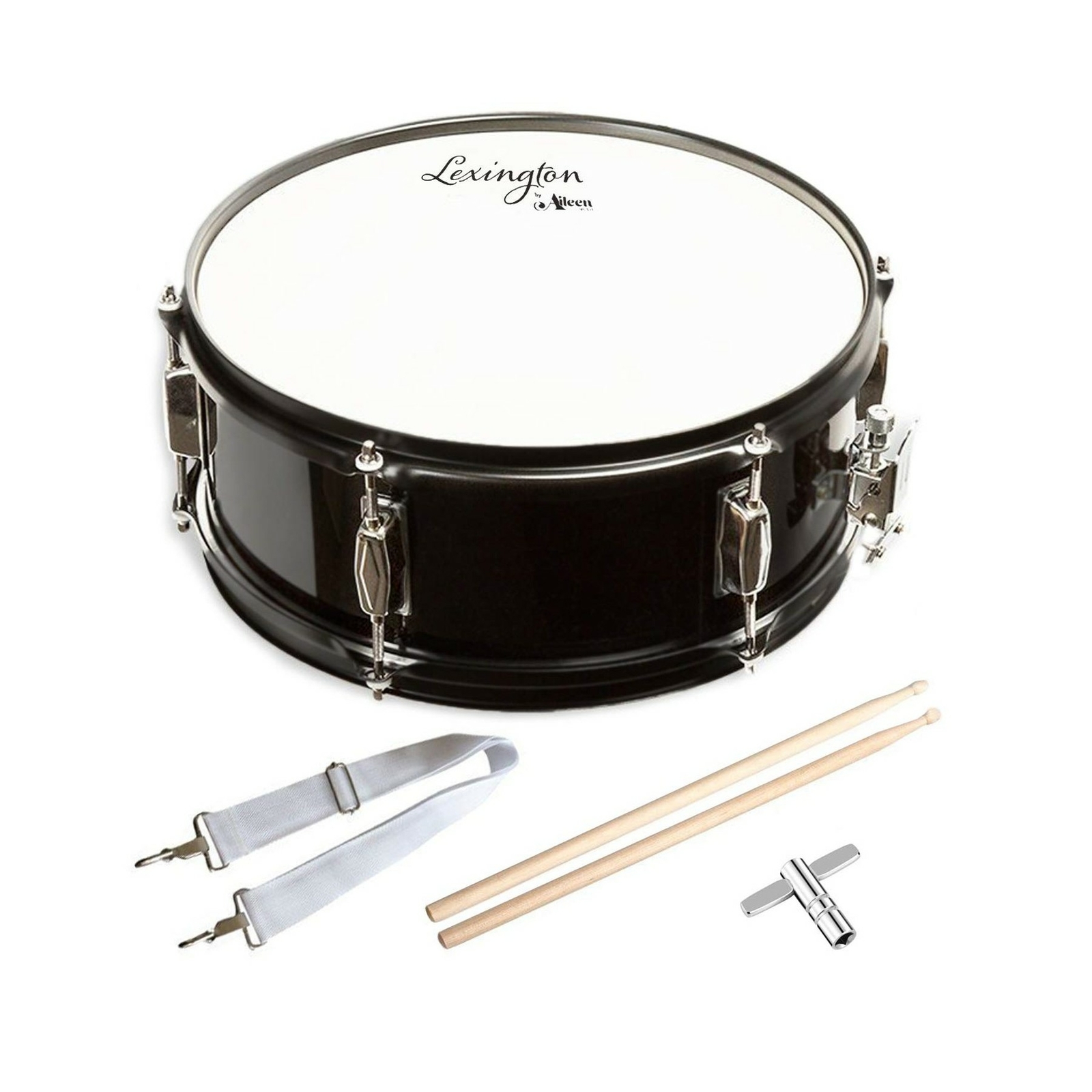 Snare Drum Set Student Steel Shell 14 X 5.5 Inches with 10 Lugs, Includes Dru...