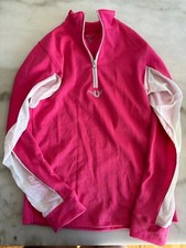 Tuffrider Girls Horseback Riding Pink Quarter Zip Sz XL