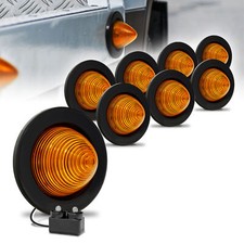 8pc 2.5 Amber Beehive Led Marker Light For Boat Trailer Truck Dot Sae P2 8pc 2.5 Amber Beehive Led Marker Light For Boat Trailer Truck Dot Sae P2