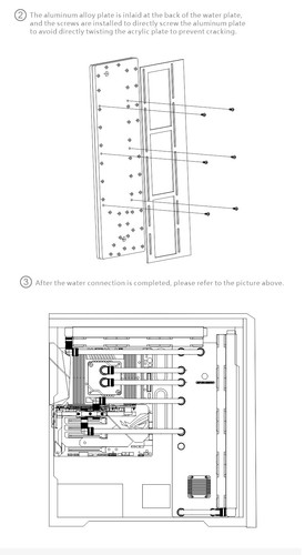 Bykski Distro Plate For PHANTEKS PHA-620PC Case Combo DDC Pump - Photo 12/14
