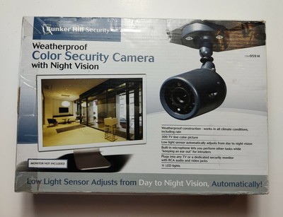 Bunker Hill Security Weatherproof Color Security Camera 15ft Night