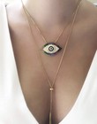 Rhinestone Eye Lariat Necklace & Beaded Bracelet  — photo 4