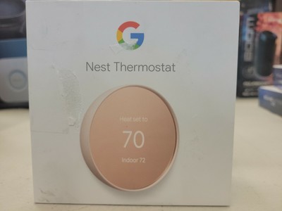 Google Nest Smart Programmable Wi-Fi Thermostat Sand Thermostat missing one batt