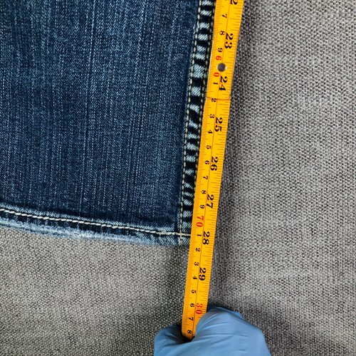 Silver Jeans Womens 28 Blue Suki Faux Flap Pockets Embroidered Flare Distressed - Bild 3 von 14