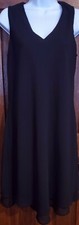 CDC Women's Size 10 Black Dress V-Neck Sleeveless "Little Black Dress"
