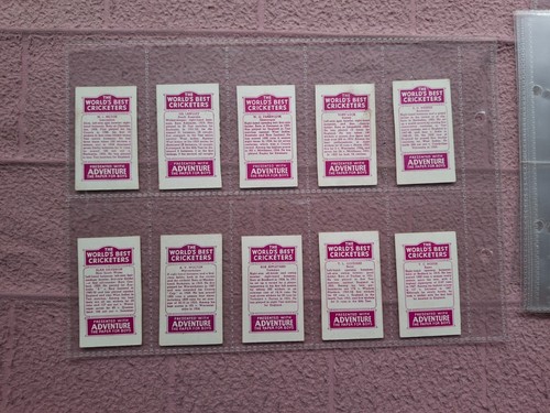 COMPLETE SET - DC THOMSON - WORLDS BEST CRICKETERS 1956 MAUVE (72 CARDS) gen GD+ - Picture 2 of 16