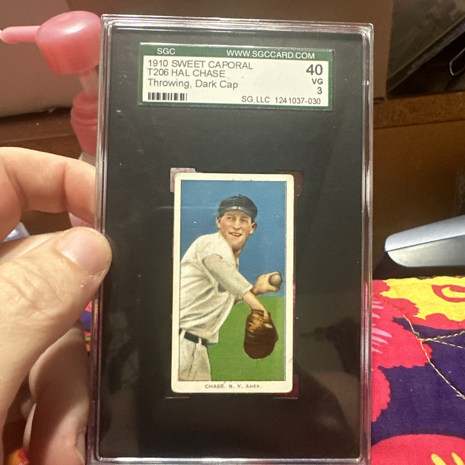 Hal Chase 1910 SwCap350 T206 SGC 3 Throwing Dark Cap New York 2158 Hits 1916BatC