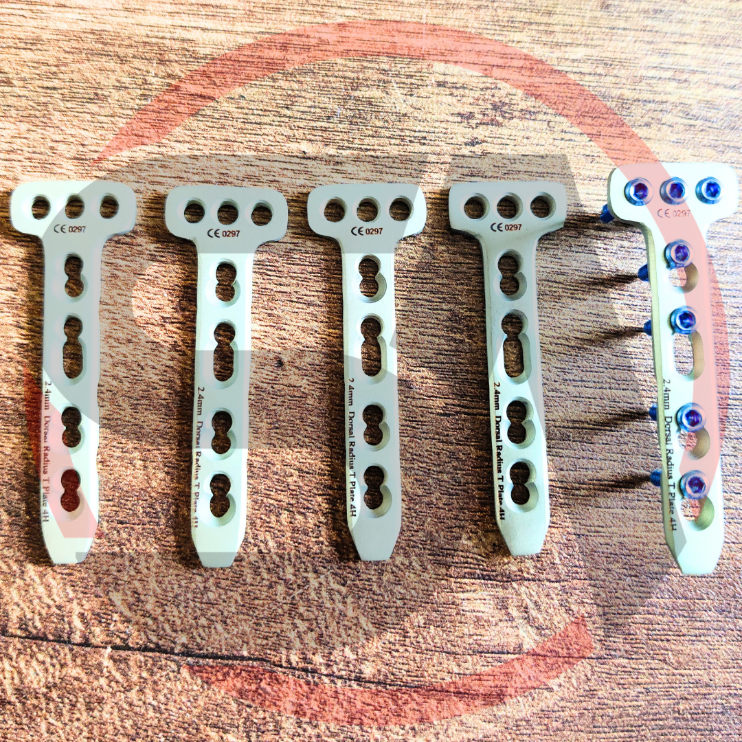 2.4mm Distal Radius Locking T-Plate Set with 30 Screws 3H/4H Titanium
