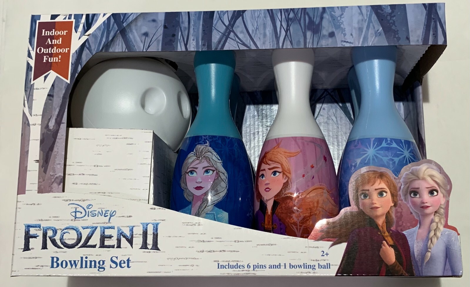 Frozen II Kid Bowling Ball Play Set Toy Gift Game Indoor Outdoor Elsa Anna Olaf 