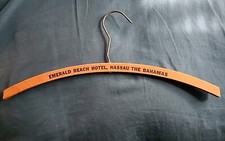 Vintage Wood Hanger Advertisement Emerald Beach Hotel Nassau the Bahamas Rare