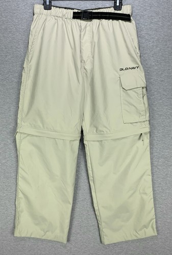 Old Navy Y2K Cargo Cabrio Hose Herren 30x27 Hip Hop 90er Jahre 2001 Reißverschlussgurt