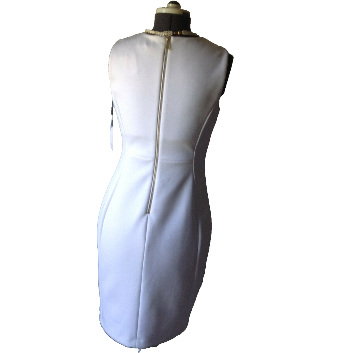 Calvin Klein Women's Sleeveless White Embroider Flowers Sheath Dress Size  10 New | eBay