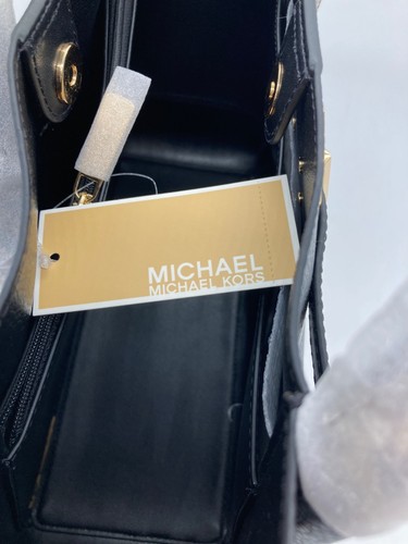 Michael Kors Tasche mit MK Logo Pebbled Leder & Faux Schlangenleder Neu mit Etikett - Bild 9 von 15
