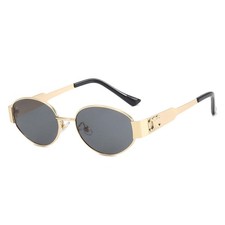 Retro Oval Round Sunglasses Vintage Metal Frame UV400 Fashion Unisex Shades