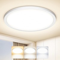 LED Deckenleuchte Flach Rund, Modern Lampe Decke, Ø22Cm | 3 Farbtemperaturen,