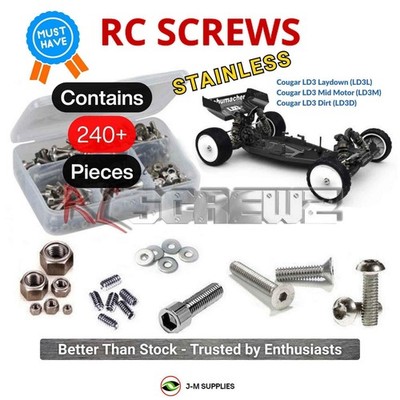 RCScrewZ Stainless Screw Kit sch045 for Schumacher Cougar LD3 K208/209/210 | KIT