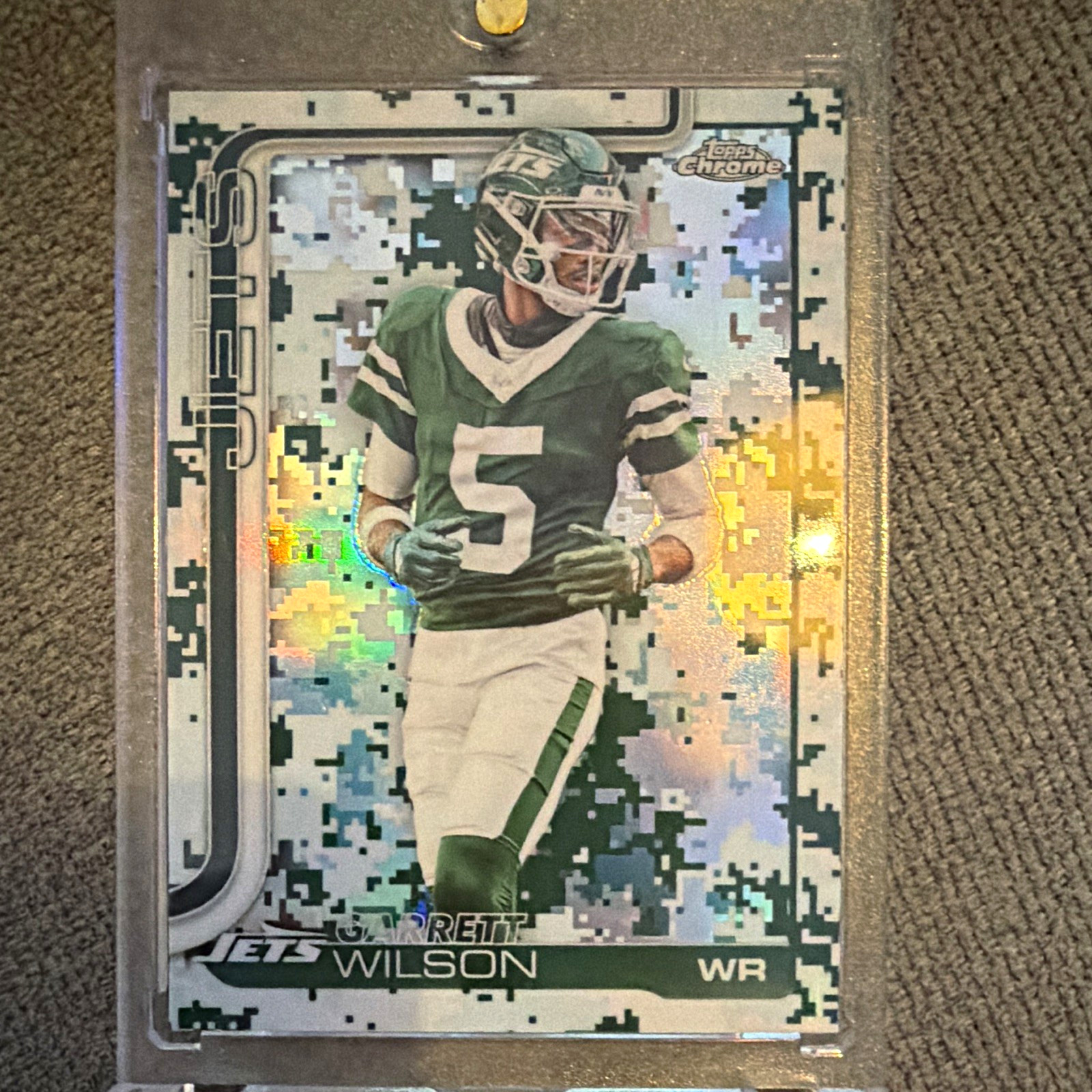 2025 Topps Chrome Garrett Wilson #235 Team Camo SSP New York Jets