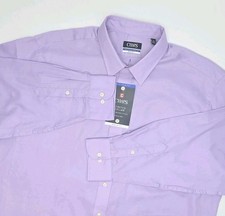 Chaps Dress Shirt Stretch Collar Men Sz 2X 18.5 34/35 Lavendar Regular Fit NEW
