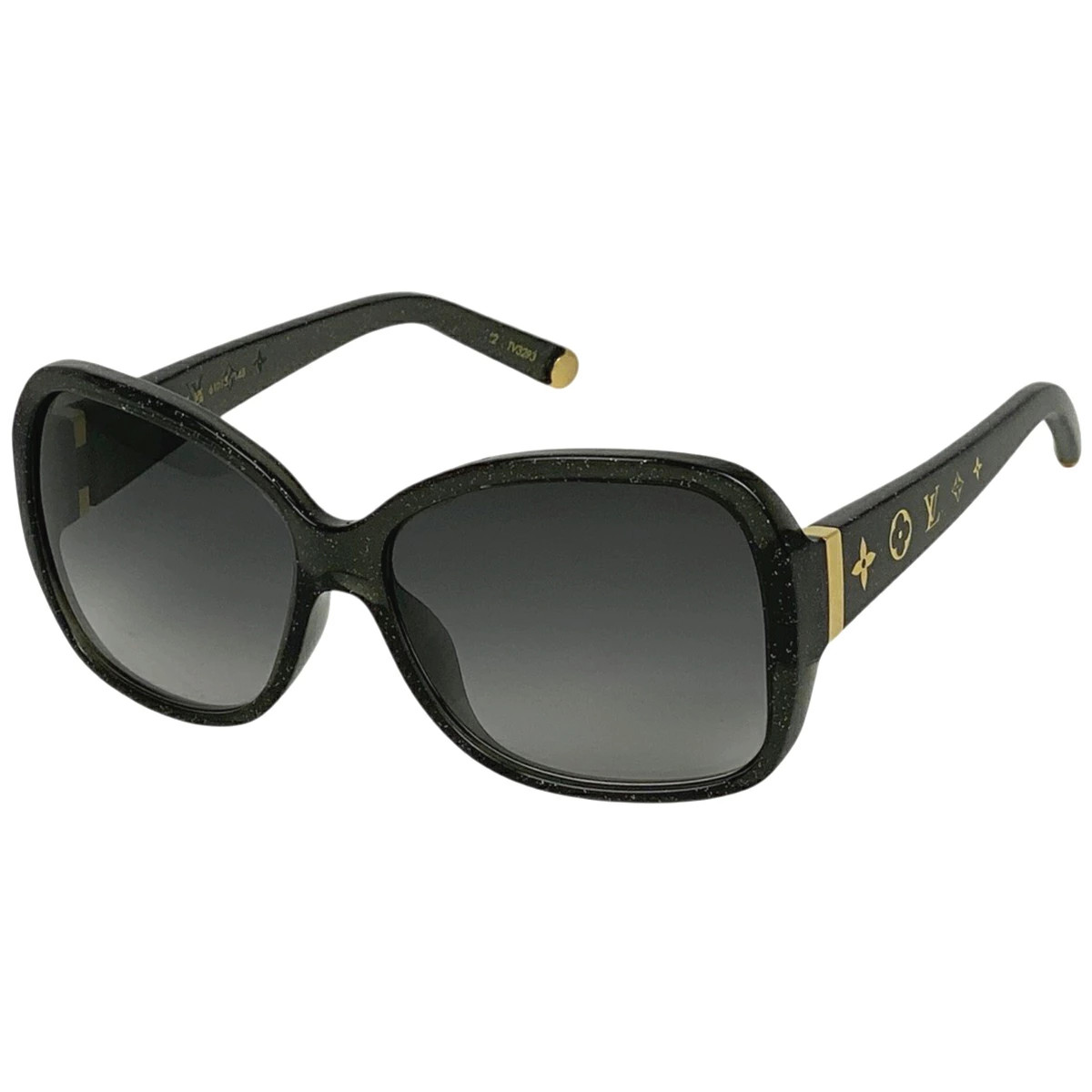 LOUIS VUITTON Z1855E Black Plastic Obsession Round Monogram