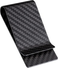 SERMAN-BRANDS Carbon Fiber Money Clip Wallet Credit Card Cash Holder Matte