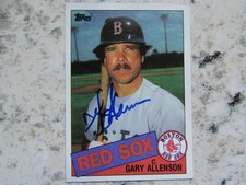 Red Sox Gary Allenson Signed Autographed 1985 Topps Nr.Mint
