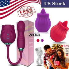 10 speeds Rose Female Anniversary Birthday Gift for Her Massage Tongue Licking