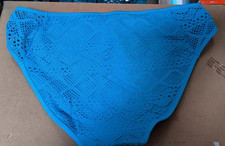 Women's Blue Bikini Briefs Bottom Pack of 1 Comfortable Swim Bottom UK M - NEW