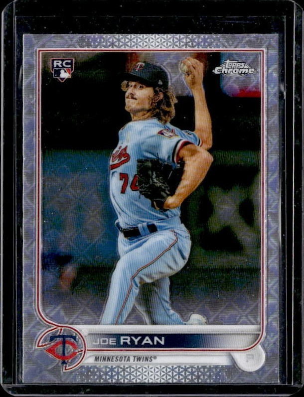 2022 Topps Chrome Logofractor Joe Ryan RC Rookie #57 Twins