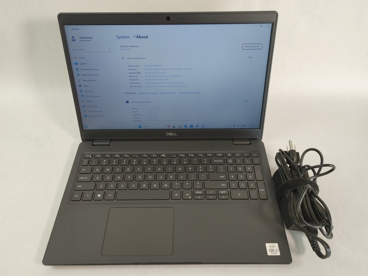 Dell Latitude 3510 Core i3-10110U GHz 32 GB 256 GB NVMe