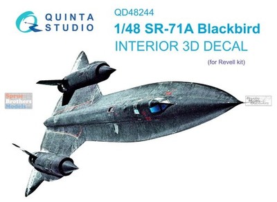 QTSQD48244 1:48 Quinta Studio Interior 3D Decal - SR-71A Blackbird (REV kit)