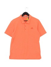 Adidas Men's Polo M Orange 100 Polyester Basic