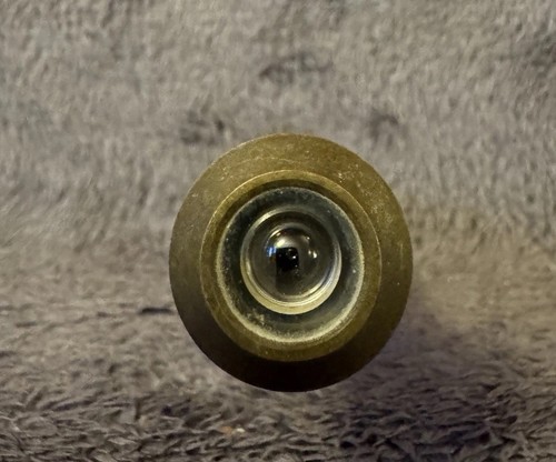 Vintage Brass Peephole Spyhole Exterior Door EUC