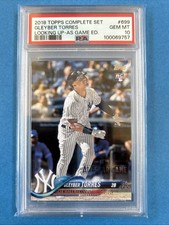 2018 Topps - Factory Set Gleyber Torres Looking Up PSA 10 Gem Mint Rookie Card. rookie card picture