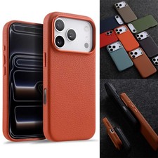 Melkco Genuine Leather Full Case Magnetic Cover For iPhone Air/17/18 Pro Max