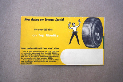 Signal Gas and Oil Advertising Lee Tires Post Card 1950's