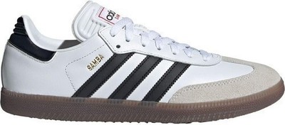 Adidas Unisex Adult Samba Indoor Shoes - White/Black/Vivid Red (US W9/M8)