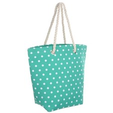 Wholesale Job Lot 10 x Green Polka Dot Pattern Beach Bags (Slight Seconds) SALE